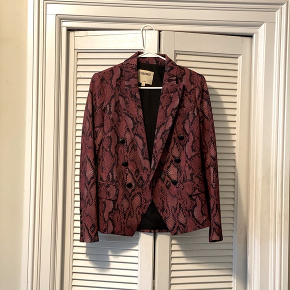 L’Agence Animal Print Blazer - Size 4 - Picture 2 of 6